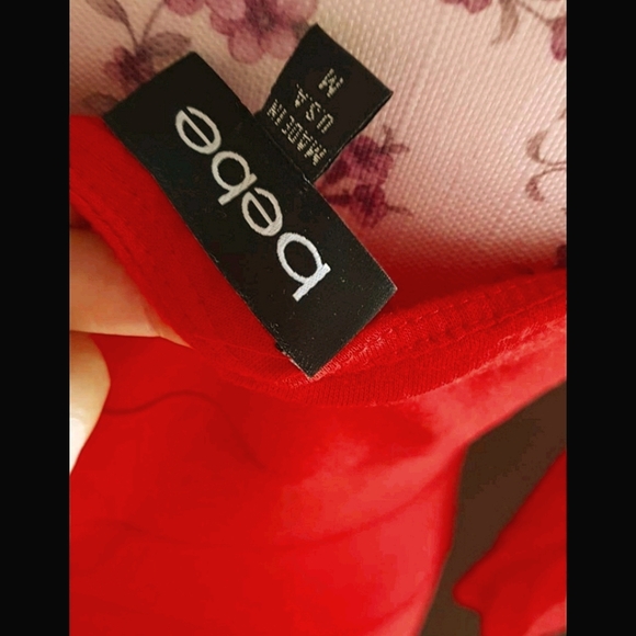 bebe long sleeve open back top M - Picture 4 of 5